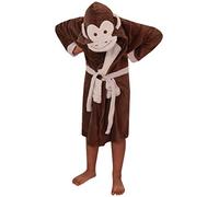 A2Z 4 Kids Unisex Super Soft 3D Animal Detail Bathrobe Dressing - Bathrobe Monkey 9-10