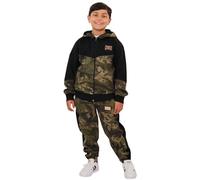 A2Z 4 Kids Unisex Tracksuit Kids Designer's A2Z Badged Camouflage Contrast Panel Hooded, Green, 11-12 Years