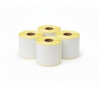 A2Z 4x6 Address Thermal Labels 1000 Labels 4 Rolls White Vinyl Self Adhesive Shipping Labels Compatible with Zebra Dymo Rollo Direct Thermal Printers for Parcels Postage