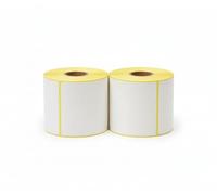 A2Z 4x6 Address Thermal Labels 500 Labels 2 Rolls White Vinyl Self Adhesive Shipping Labels Compatible with Zebra Dymo Rollo Direct Thermal Printers for Parcels Postage