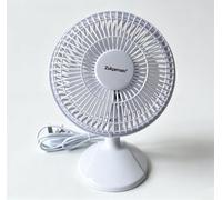 A2Z 6 Inch Desk Fan White Portable Table Fan with 2 Speed Settings Left and Right Oscillation Tilt Angle Adjustable Quiet Cooling Fan with UK 3 Pin Plug for Home Office Bedroom
