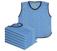 A2Z 6 Pack Training Bib Sports Vests Comfortable Breathable - Sports Bibs 761 Blue S/M/L