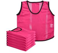 A2Z 6 Pack Training Bib Sports Vests Comfortable Breathable - Sports Bibs 761 Neon Pink XL/2XL