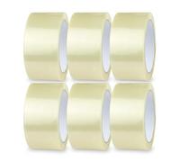 A2Z 6 Rolls Clear Packing Tape 48mm x 66m BOPP Adhesive Transparent 75mm Core General Purpose Packing Parcel Sealing Tape for Boxes Moving House Storage and Shipping High Clarity Smooth Unwind