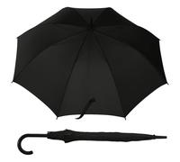 A2Z Automatic Stick Umbrella for Men & Women Large Windproof Rain Umbrella with Auto Open Button Durable Fibreglass Ribs 8 Panels Water Repellent 190T Pongee 120cm Canopy Solid Black UV Protection