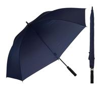 A2Z Automatic Stick Umbrella for Men & Women Large Windproof Rain Umbrella with Auto Open Button Durable Fibreglass Ribs 8 Panels Water Repellent 190T Pongee (Navy, One Size)