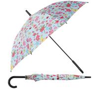 A2Z Automatic Stick Umbrella for Men & Women Large Windproof Rain Umbrella with Auto Open Button Durable Fibreglass Ribs 8 Panels Water Repellent 190T Pongee (Sky Blue, One Size)