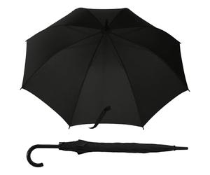 A2Z Automatic Stick Umbrella for Men & Women Large Windproof Rain Umbrella with Auto Open Button Durable Fibreglass Ribs 8 Panels Water Repellent 190T Pongee 120cm Canopy Solid Black UV Protection