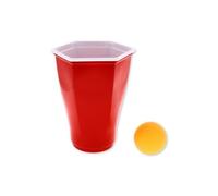 A2Z Beer Pong Game Set Red Cups and Balls Party Drinking Game Kit Reusable Plastic Cups with Ping Pong Balls for Parties BBQ Student Games Indoor Outdoor Entertainment Set