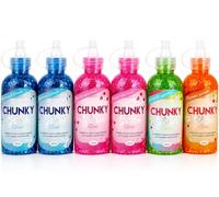 A2Z Chunky Glitter Glue Set Pack of 4 150ml Assorted Colours Craft Glue for Kids Arts and Crafts School Projects Card Paper Fabric Decoration Quick Dry Sparkly Glue