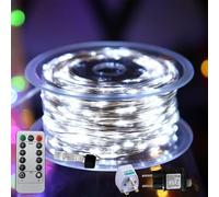 A2Z Cool White LED String Lights with Remote 20m/60m Indoor Outdoor - String Light Cool White 20 Metre