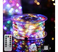 A2Z Cool White LED String Lights with Remote 20m/60m Indoor Outdoor - String Light Multi Color 60 Metre