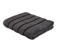 A2Z Cotton Hand Towel Soft Absorbent Bathroom Classic Charcoal 51 x 81 cm | Dense Loop Weave Provides Gentle Drying With Neat Banded Detailing Suitable For Daily Washing Guest Rooms Gym Travel Families