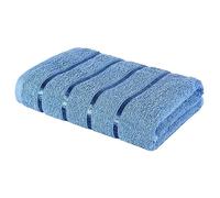 A2Z Cotton Large Bath Towel Soft Absorbent Bathroom Blue 66 x 118 cm | Dense Loop Weave Provides Gentle Drying With Neat Banded Detailing Suitable For Daily Washing Guest Rooms Gym Travel Families