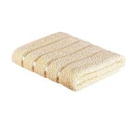 A2Z Cotton Large Bath Towel Soft Absorbent Bathroom Cream 66 x 118 cm | Dense Loop Weave Provides Gentle Drying With Neat Banded Detailing Suitable For Daily Washing Guest Rooms Gym Travel Families