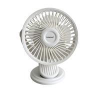 A2Z Desk Fan and Clip Fan, 5 Inch, Adjustable Tilt, Lightweight, Quiet Operation, White, USB Powered, 15.5 x 12 x 20 cm, for Bedroom, Living Room and Home Office (White)