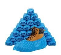 A2Z Disposable Shoe Covers 30 Pack Blue Non Woven Waterproof Overshoes Elasticated One Size Fits Most Non Slip Protective Covers for Floors Carpets Homes Offices Builders Tradesmen