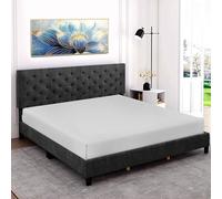 A2Z Easy Iron Diamond Fitted Cotton Sheet - Diamond Sheet Grey Double