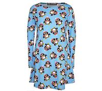A2Z Girls Christmas Dress Full Sleeve Festive Outfit 5-13Y | Lightweight Round Neck Style for Xmas Parties and Events