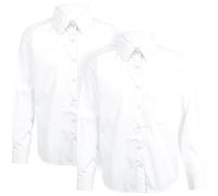 A2Z Girls White School Uniform Shirts - Girls UF Shirt White 2 Pack 13-14