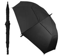 A2Z Golf Umbrella Windproof 152cm Diameter Double Vented Dual Canopy Super Deluxe Auto Open Fiberglass Shaft Sun Protected Wind Resistant Outdoor Sports Travel Portable Shade Walking Stick Brolly