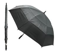 A2Z Golf Umbrella Windproof Large Double Canopy Olive, Grey Heavy Duty Automatic Open Waterproof Sun UV Protection Strong Wind-Resistant Frame Easy Grip Handle Brolly Ideal for Golf Outdoor & Sports