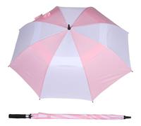 A2Z Golf Umbrella Windproof Large Double Canopy Pink & White Heavy Duty Automatic Open Waterproof Sun UV Protection Strong Wind-Resistant Frame Easy Grip Handle Brolly Ideal for Golf Outdoor & Sports