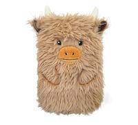A2Z Highland Cow Cattle 3D Hot Water Bottle 1 Litre Capacity Soft Plush Cover Cute Animal Design Natural Rubber Bottle Heat Therapy Neck Back Pain Relief Bedtime Relax Gift Idea for Adults & Kids