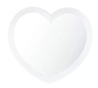 A2Z Home Heart Shaped Wall Mirror - White Size H46.5, W51.5