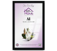 A2Z Home Solutions A1 Black Picture Frame 59.4 x 84.1 cm - Large Wall Mount Poster Frame with Shatter-Resistant Perspex Front | Display Artwork, Prints & Certificates | Modern Home & Office Décor