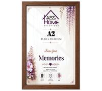 A2Z Home Solutions A2 Decorative Poster Frame - 59.4 x 42 cm Wall Hanging Picture Frame with perspex Front for Prints, Art, Certificates - Durable & Perfect for Home, Gallery or Office-「Walnut」