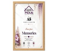 A2Z Home Solutions A5(5.5x8inch) Oak Minimalist MDF Poster Frame - Sl uild, Secure Hanging System, Shrink-Wrapped - A Chic Touch to Any Interior