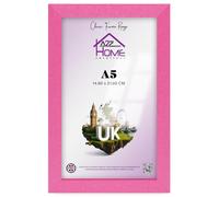 A2Z Home Solutions A5(5.5x8inch) Pink Artistic MDF Photo Display Frame with UV-Filtering Perspex - Lightweight, Easy Wall Mounting for Office & Living Room