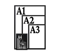 A2Z Home Solutions® Black Poster Photo Frames A1 A2 A3 A4 A5 A6 Panoramic Square Wall Mounted Picture Canvas HD Clear Display 30mm Multi Photo Frames Home Office School Use - A4 (2 Pack)