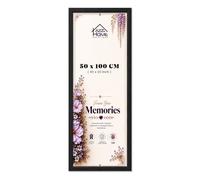 A2Z Home Solutions Contemporary Black 40 X 20 Inch Wall Mount Ready Slim Border For Displaying Art Photographs Landscapes Portraits In Horizontal And Vertical Orientation With Strong Hanging Hooks