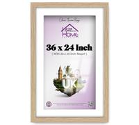 A2Z Home Solutions® Large Poster Frame Oak 61x91.5 cm Frame With Mount 20x30 Inch Picture Photo Print With Clear HD Perspex 30x15 MM Moulding Wall Mounting Hooks MDF Backboard