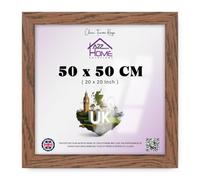 A2Z Home Solutions | Modern 50 X 50 CM Poster Frame (Perspex Front) - Ideal For Paintings And Photographs, Versatile Vertical And Horizontal Display, Gallery Style 20 X 20 Inch Dark Oak