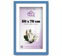 A2Z Home Solutions Modern 50 X 70 Cm Poster Frames With 60 X 40 Cm White Mount Engineered Wood For Wall Gallery Living Room Wall Hanging With Styrene Shatterproof Perspex Sheets 28 X 20 Inch Blue