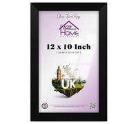 A2Z Home Solutions Modern Engineered Wood Frame 12x10 inch | Premium Texture, Non-Reflective Perspex, Sturdy Hanging System | Ideal for Home & Office Décor | Matt Black