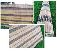 A2Z Home Solutions® Natural Peeled Reed Thread Work 1.2m x 4m Screening Roll Garden Screen Fence Fencing Panel Privacy Border Wind Sun Cover (Blackpattern-400219)