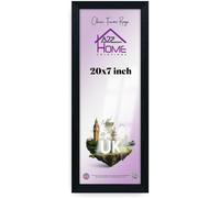 A2Z Home Solutions Panoramic Black 20x7 Inch Solid MDF Flat Poster Frame - Premium Textures with HD Perspex, Metal Clips Ideal for Home, Office, Gallery, or Studio Display -(Black)