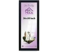 A2Z Home Solutions Panoramic Black 36x10 Inch Solid MDF Flat Poster Frame - Premium Textures with HD Perspex, Metal Clips Ideal for Home, Office, Gallery, or Studio Display -(Black)