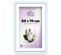 A2Z Home Solutions® Photo Frame White 50x70 cm Frame With Mount 40x60 cm Picture Poster Print With Clear HD Perspex 30x15 MM Moulding Mounting Hooks MDF Backboard