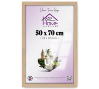 A2Z Home Solutions® Photo Poster Display Wall Hanging Beech Frame 50 x 70 cm For Print Picture With Clear Perspex 30x15mm Moulding Mounting Hooks MDF backboard