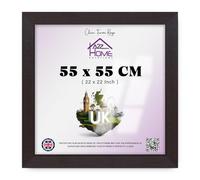A2Z Home Solutions® Photo Poster Display Wall Hanging Mahogany Frame 55 x 55 cm For Print Picture With Clear Perspex 30x15mm Moulding Mounting Hooks MDF backboard