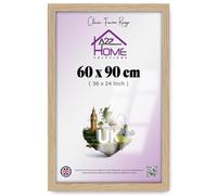 A2Z Home Solutions® Photo Poster Display Wall Hanging Oak Frame 90 x 60 cm For Print Picture With Clear Perspex 30x15mm Moulding Mounting Hooks MDF backboard