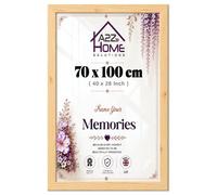 A2Z Home Solutions® Photo Poster Display Wall Hanging Pine Frame B1-70 × 100 cm For Print Picture With Clear Perspex 30x15mm Moulding Mounting Hooks MDF backboard
