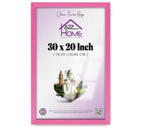 A2Z Home Solutions® Photo Poster Display Wall Hanging Pink Frame 20 x 30 Inches For Print Picture With Clear Perspex 30x15mm Moulding Mounting Hooks MDF backboard