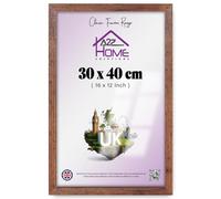 A2Z Home Solutions® Photo Poster Display Wall Hanging Rustic Frame 40 x 30 cm For Print Picture With Clear Perspex 30x15mm Moulding Mounting Hooks MDF backboard