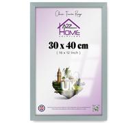 A2Z Home Solutions® Photo Poster Display Wall Hanging Silver Frame 40 x 30 cm For Print Picture With Clear Perspex 30x15mm Moulding Mounting Hooks MDF backboard